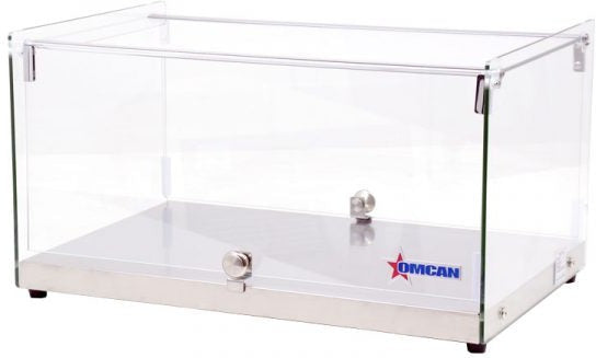 Omcan - 35 L Capacity Countertop Food Display Case with Square Front Glass - 44371