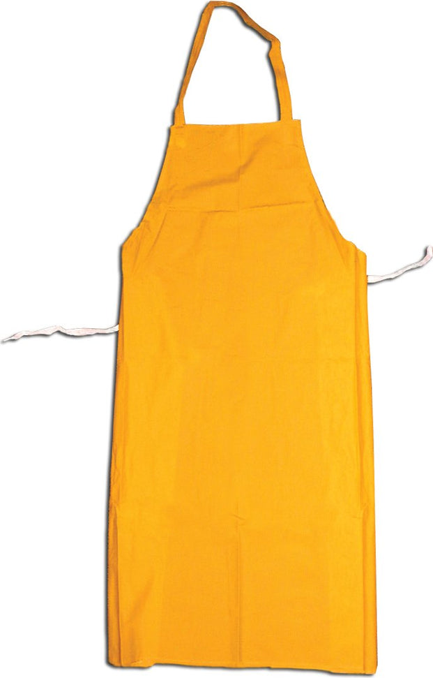 Omcan - 35” W x 47” L Yellow Vinyl Produce Apron, Pack of 10 - 13580