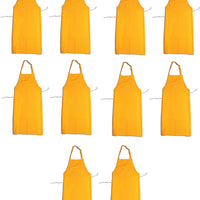 Omcan - 35” W x 47” L Yellow Vinyl Produce Apron, Pack of 10 - 13580