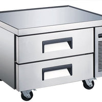 Omcan - 36" 29 Cu.Ft Stainless Steel Refrigerated Chef Base with Two Drawer - 50070