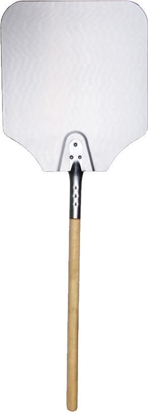 Omcan - 36" Aluminum Pizza Peel with Wooden Handle (12” x14”), Pack of 4 - 80250