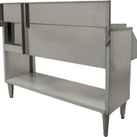 Omcan - 36″ Cocktail Mix Unit with 7″ Back Splash, Ice Bin & Two Sinks - 48618