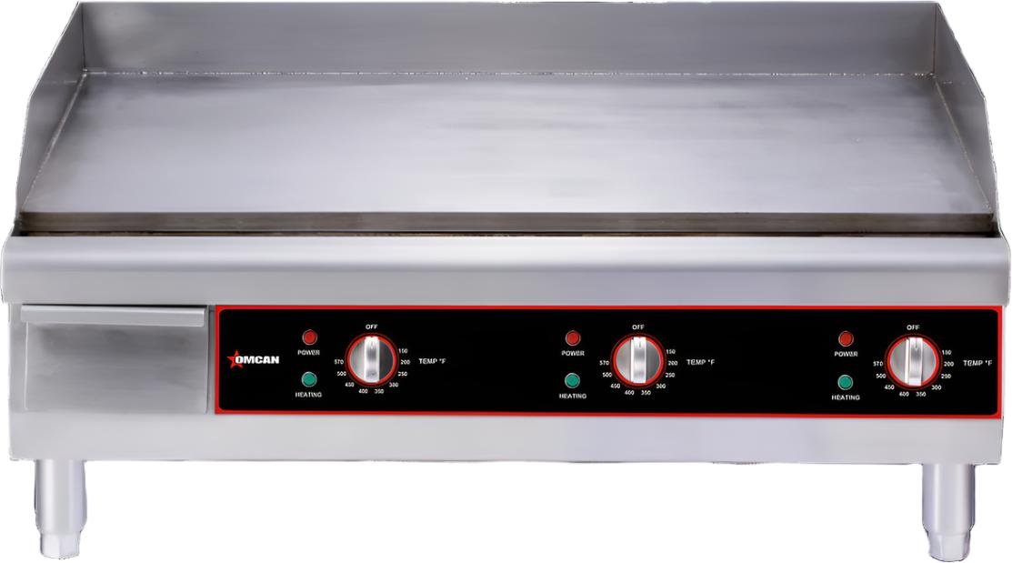 Omcan - 36" Countertop Stainless Steel Electric Griddle - 48601