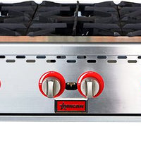Omcan - 36" Gas Hotplate with 6 Burners Natural Gas with Propane - 47381
