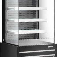 Omcan - 36″ Grab-and-Go Open Black Refrigerated Showcase with 19.77 cu.ft. Capacity - RS-CN-0900