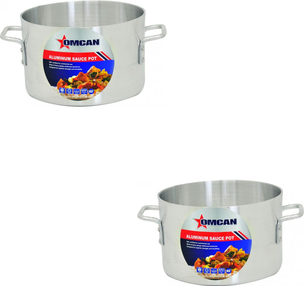 Omcan - 36 QT Aluminium Sauce Pot, Pack of 2 - 43430