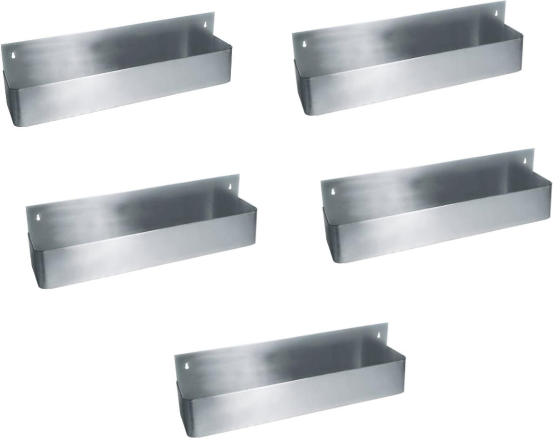 Omcan - 36" Stainless Steel Single Speed Bar Rail, Pack of 5 - 81095