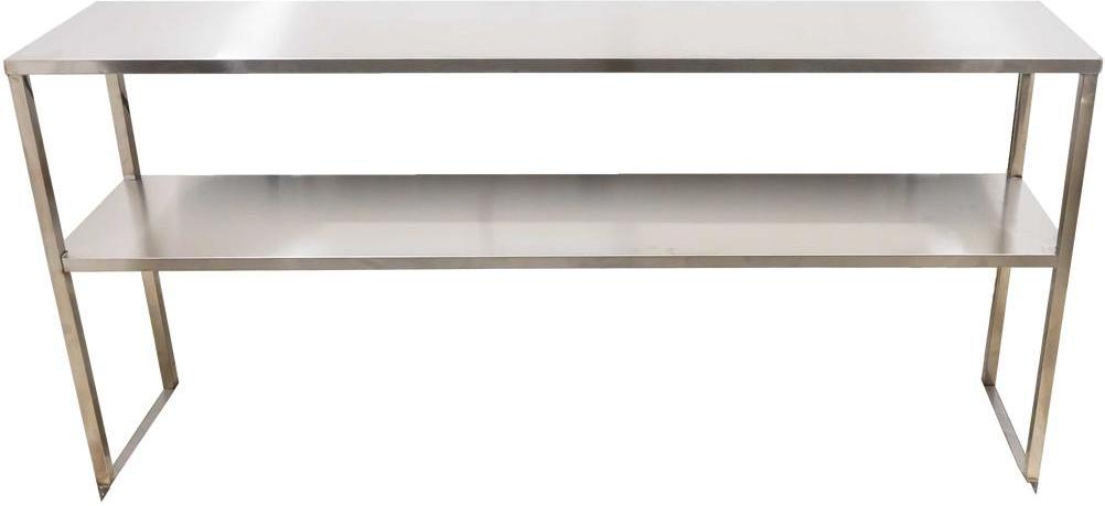 Omcan - 37″ Stainless Steel Double Deck Overshelf for Prep Table #50034 - 48298