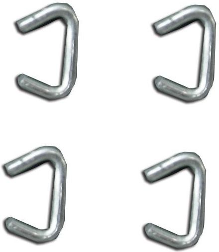 Omcan - 3/8” Galvanized Blunt Hog Rings, Pack of 4 - 19766
