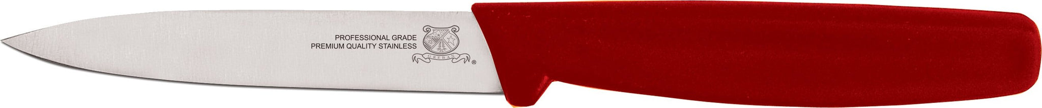 Omcan - 3.25” Paring Knife with Red Polypropylene Handle, 25/cs - 11537
