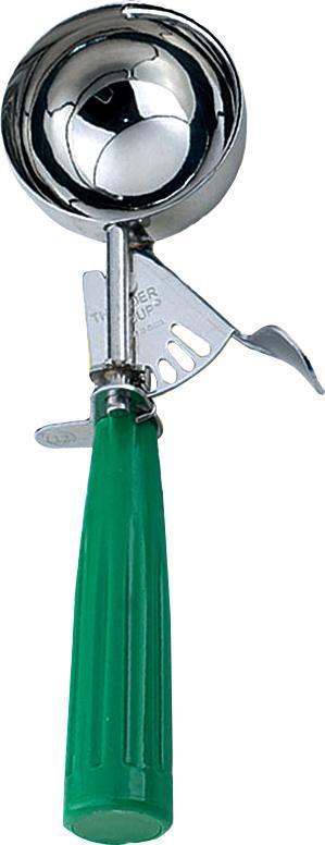 Omcan - 3.25 oz Green Ice Cream Scoop, Pack of 10 - 34843