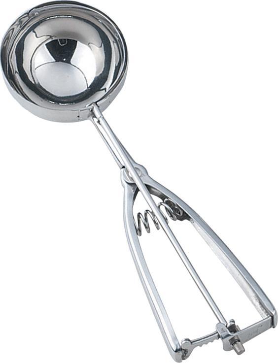 Omcan - 3.25 oz Stainless Steel Ice Cream Scoop Disher, Pack of 10 - 34851
