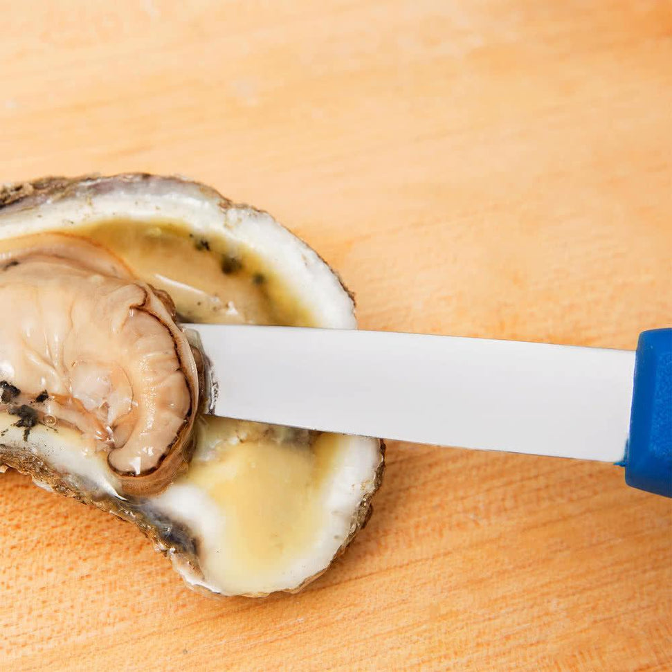 Omcan - 3.75” Blue Oyster Knife, Pack of 15 - 11523