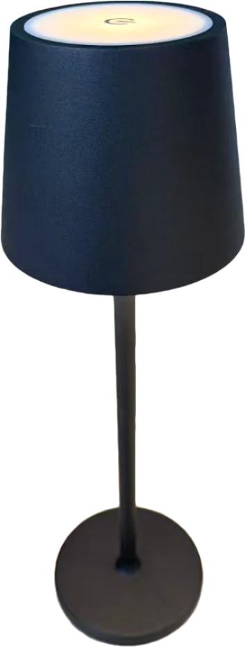 Omcan - 3.9” x 14.96” Black LED Rechargeable Table Lamp, Pack of 3 - 48507