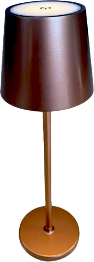 Omcan - 3.9” x 14.96” Brown LED Rechargeable Table Lamp, Pack of 3 - 48508