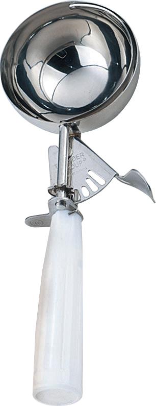 Omcan - 4 2/3 oz White Ice Cream Scoop, Pack of 10 - 34840
