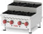 Omcan - 4 Burner Countertop Stainless Steel Step-Up Gas Hot Plates - CE-CN-0424-S