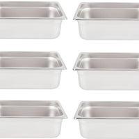 Omcan - 4" Deep 1/2-Size Stainless Steel Steam Table Pan, Pack of 10 - 80263