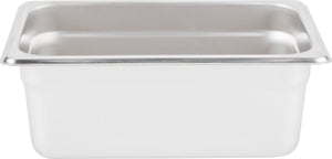 Omcan - 4" Deep 1/4-Size Stainless Steel Steam Table Pan, 15/cs - 80273