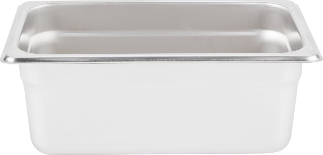 Omcan - 4" Deep 1/4-Size Stainless Steel Steam Table Pan, Pack of 10 - 80273