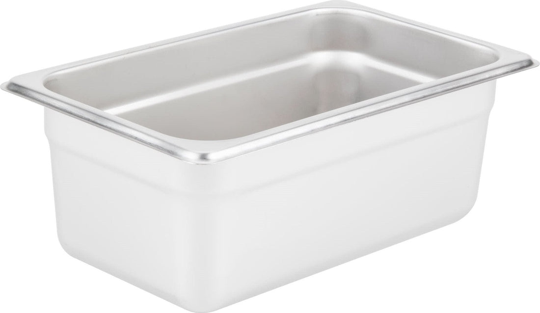 Omcan - 4" Deep 1/4-Size Stainless Steel Steam Table Pan, Pack of 15 - 80273