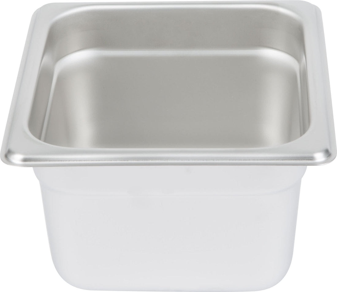Omcan - 4" Deep 1/6-Size Stainless Steel Steam Table Pan, Pack of 15 - 80278