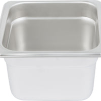 Omcan - 4" Deep 1/6-Size Stainless Steel Steam Table Pan, Pack of 15 - 80278