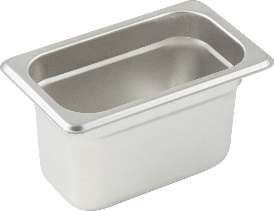 Omcan - 4" Deep 1/9-Size Stainless Steel Steam Table Pan, Pack of 25 - 80283