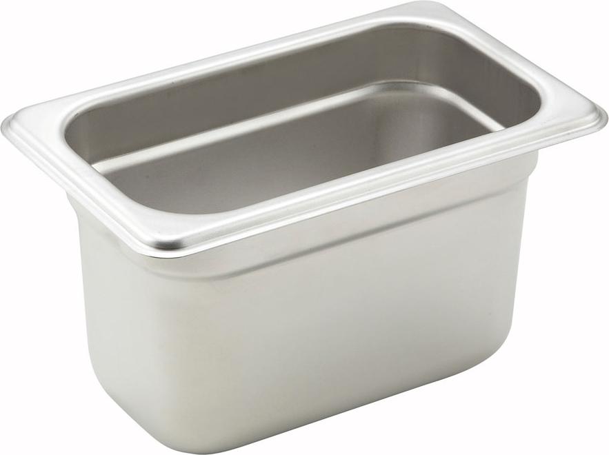 Omcan - 4" Deep 1/9-Size Stainless Steel Steam Table Pan, Pack of 25 - 80283