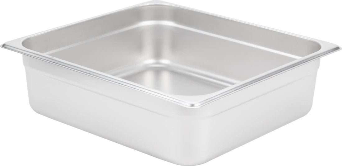 Omcan - 4" Deep 2/3-Size Stainless Steel Steam Table Pan, Pack of 5 - 80614