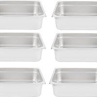 Omcan - 4" Deep 2/3-Size Stainless Steel Steam Table Pan, Pack of 5 - 80614
