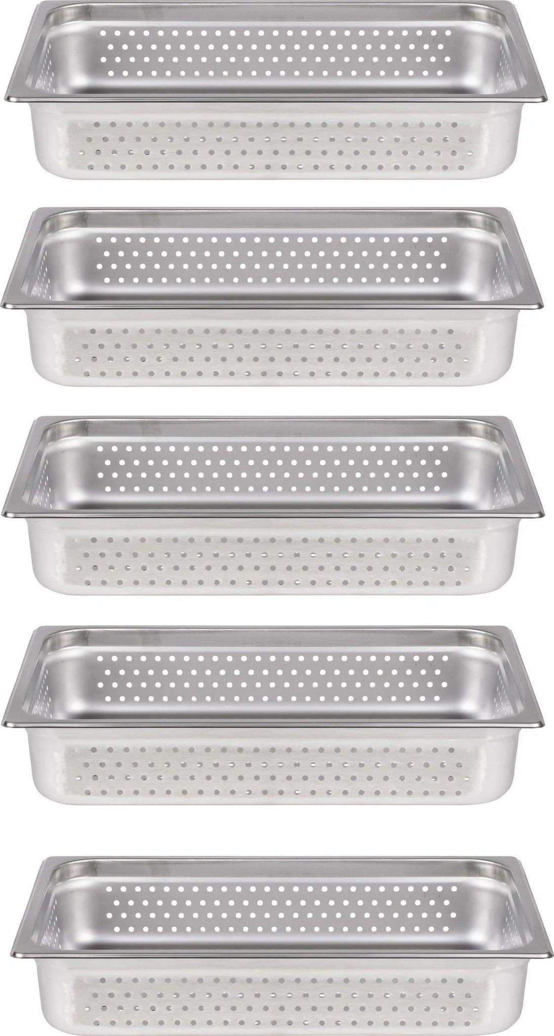 Omcan - 4" Deep Full Size Perforated Steam Table Pan, Pack of 5 - 85192