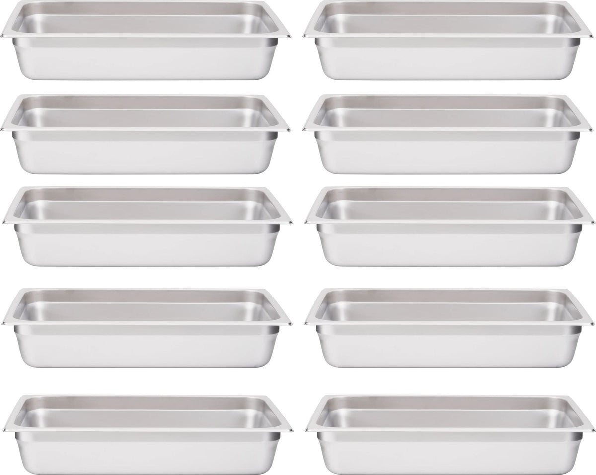 Omcan - 4" Deep Full Size Stainless Steel Steam Table Pan, Pack of 4 - 80258