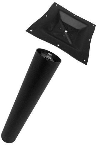 Omcan - 4″ Diameter Black Column with Square Top Spider for Bar Height Table, Pack of 3 - 48256