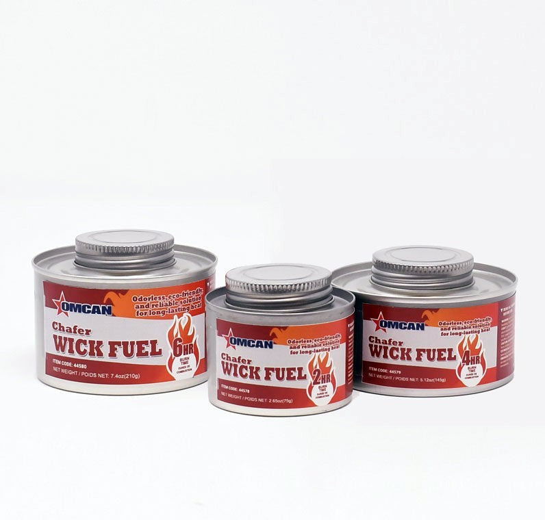 Omcan - 4 Hour Wick Chafing Dish Fuel with Safety Twist Cap, Pack of 100 - 44579