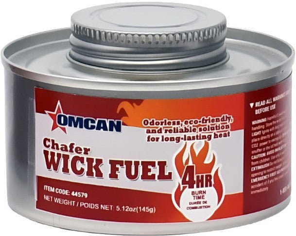 Omcan - 4 Hour Wick Chafing Dish Fuel with Safety Twist Cap, Pack of 100 - 44579