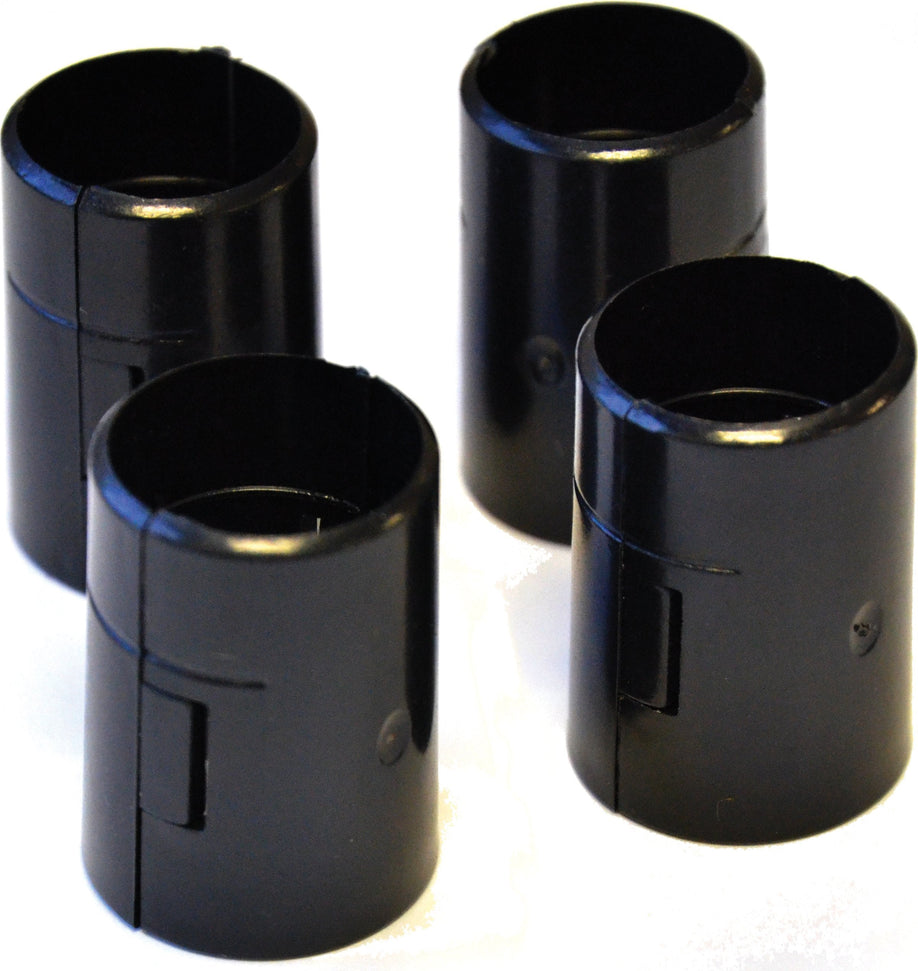 Omcan - 4 Piece Black ABS Sleeves For Chrome Shelving, Pack of 100 - 18307