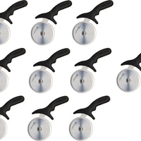 Omcan - 4” Pizza Cutter with Black Handle, Pack of 10 - 12794