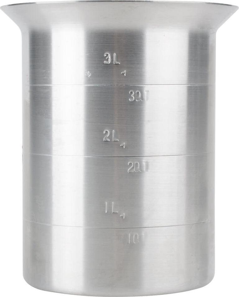 Omcan - 4 QT Aluminum Liquid Measure (3800 ml), Pack of 5 - 80403