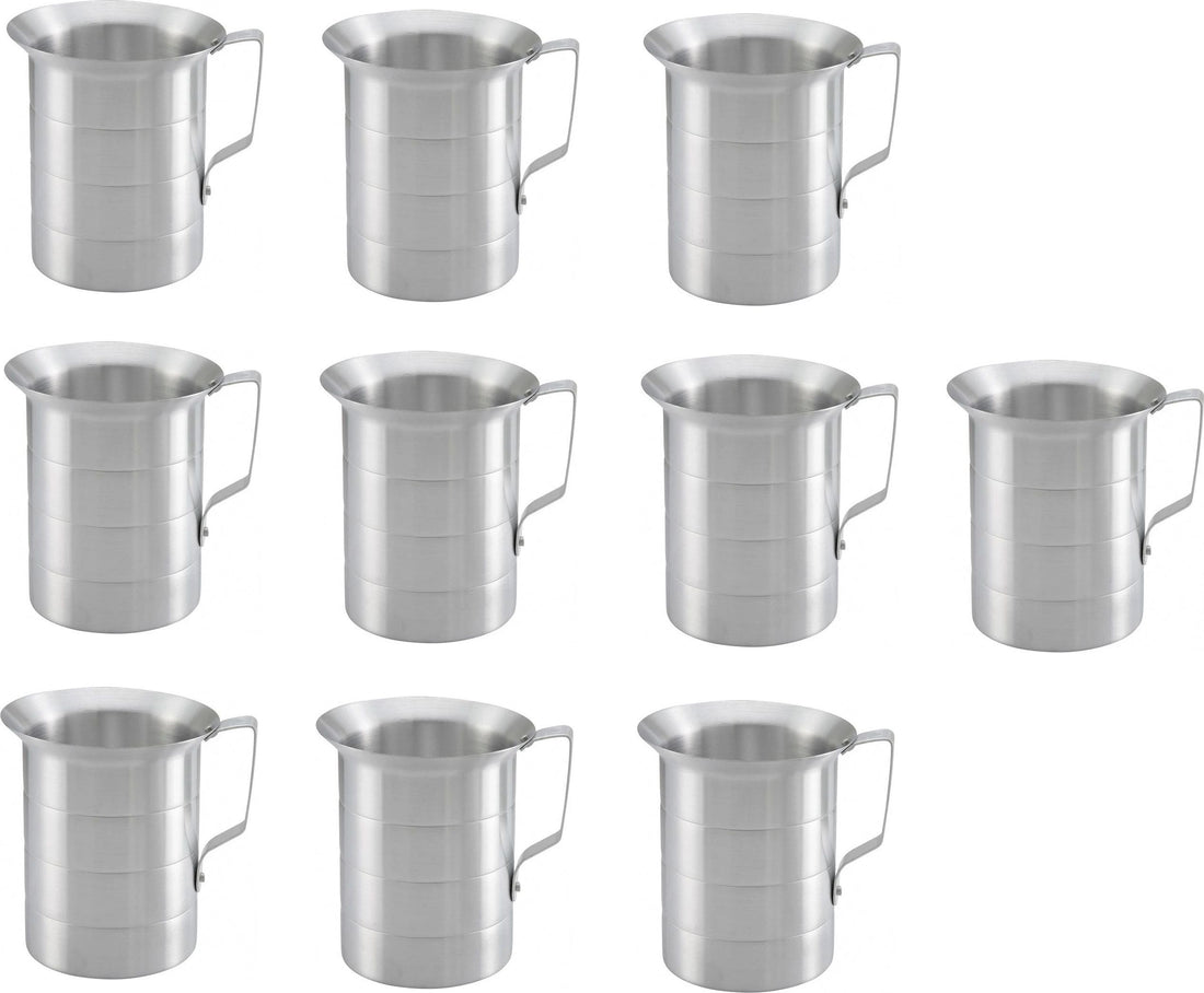Omcan - 4 QT Aluminum Liquid Measure (3800 ml), Pack of 5 - 80403