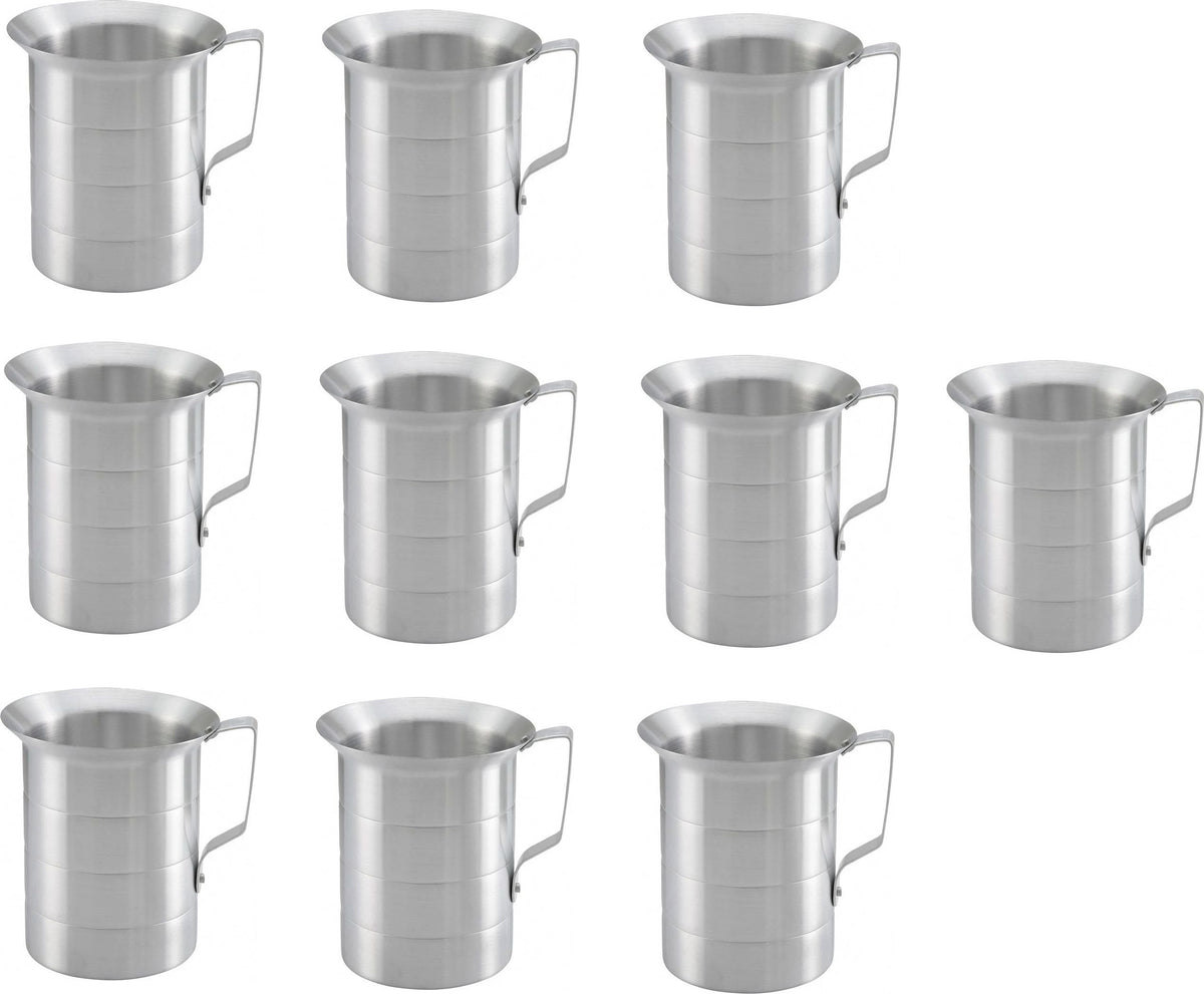 Omcan - 4 QT Aluminum Liquid Measure (3800 ml), Pack of 5 - 80403