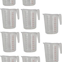 Omcan - 4 QT Clear Polycarbonate Measuring Cup (3800 ml), Pack of 10 - 80574