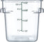 Omcan - 4 QT Clear Square Food Storage Container, Pack of 12 - 80170