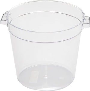 Omcan - 4 QT Polycarbonate Round Food Storage Container, 15/cs - 80171