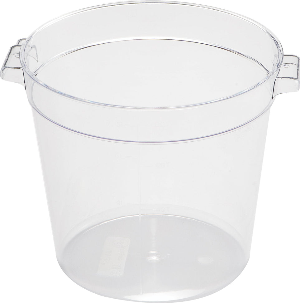 Omcan - 4 QT Polycarbonate Round Food Storage Container, Pack of 15 - 80171