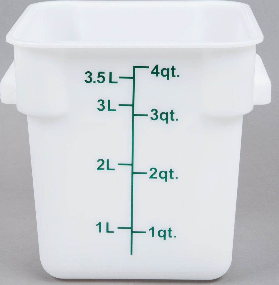 Omcan - 4 QT Square Food Storage Container, Pack of 30 - 80224