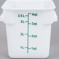 Omcan - 4 QT Square Food Storage Container, Pack of 30 - 80224