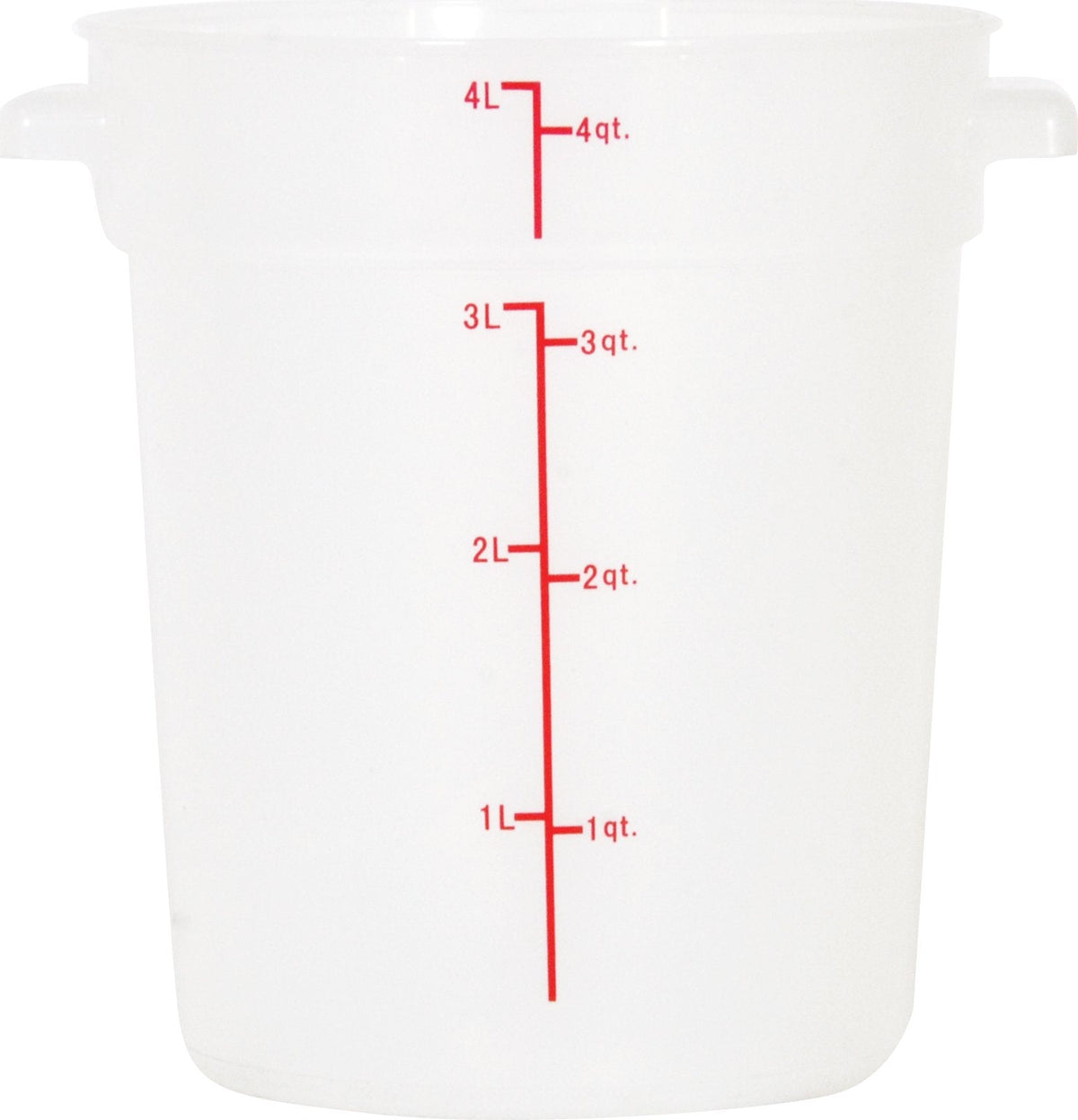 Omcan - 4 QT Translucent Polypropylene Round Food Storage Container, Pack of 20 - 80194