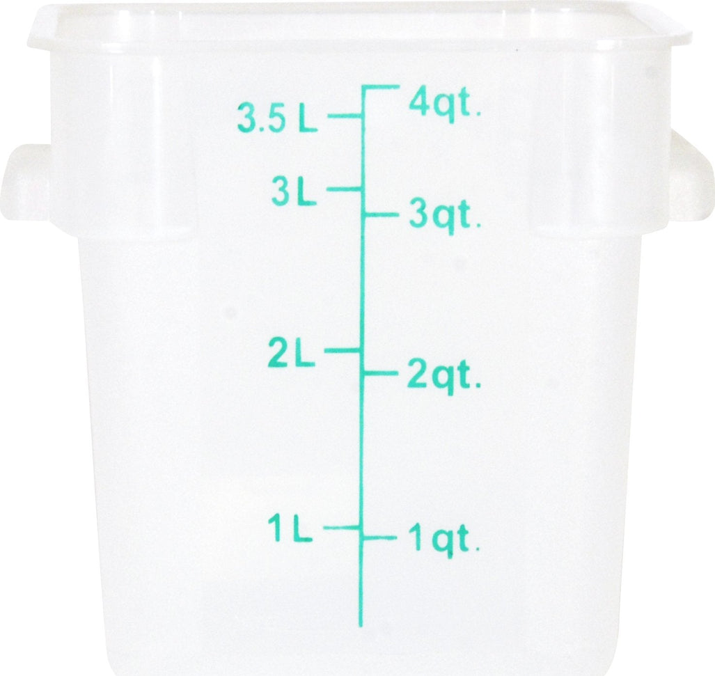 Omcan - 4 QT Translucent Square Food Storage Container, Pack of 50 - 80225