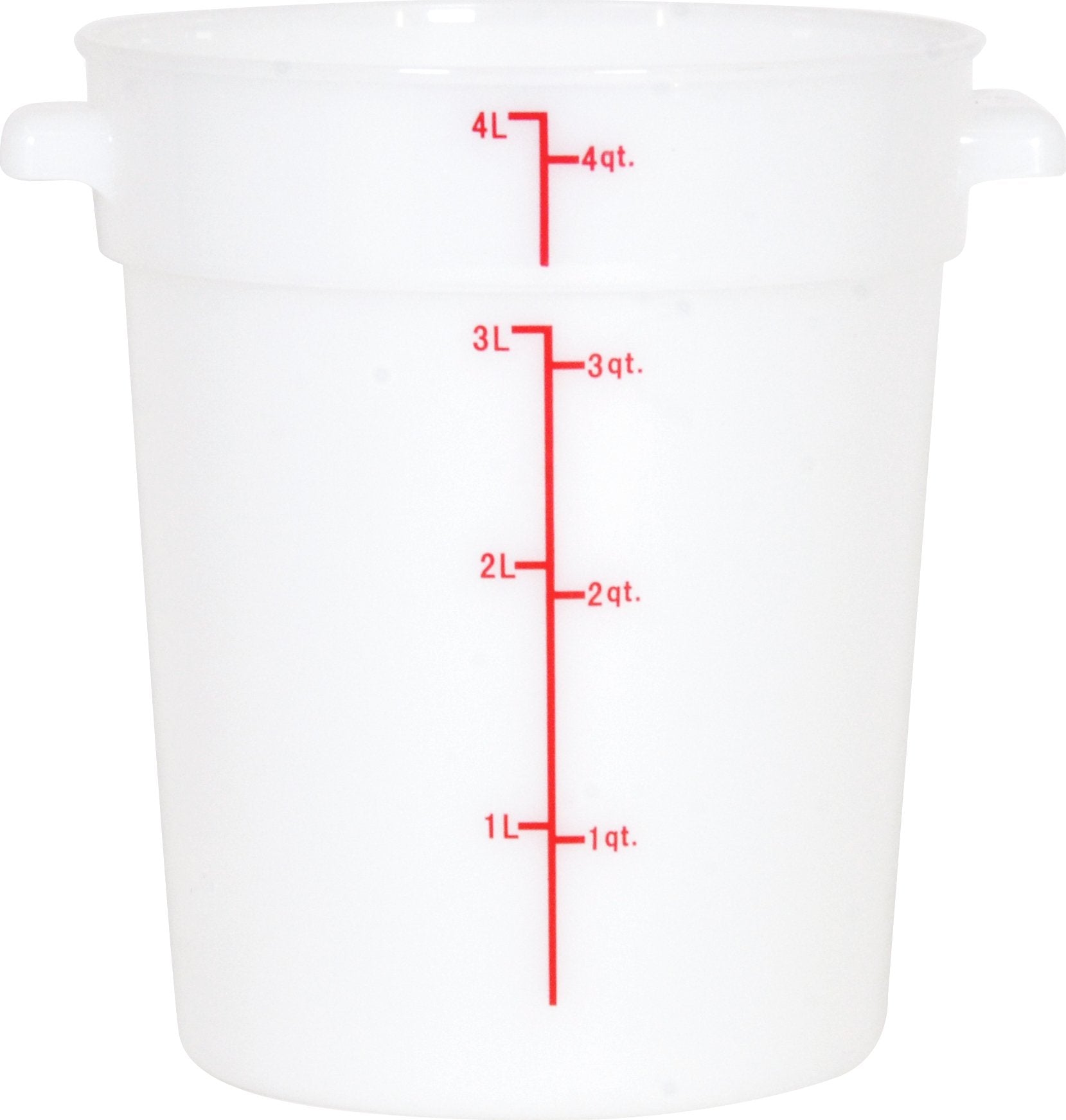 Omcan - 4 QT White Polypropylene Round Food Storage Container, 50/cs - 80187